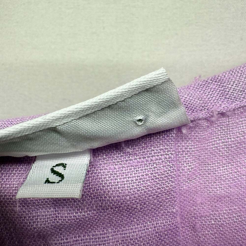 BRYN WALKER 100% Linen High Low Tunic 3/4 Pleated Sleeves Size Small - Picture 4 of 4